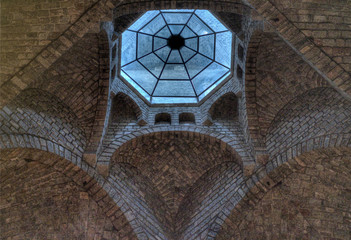 Ouverture dans l'église Santa Maria de Ripoll, Catalogne, Espagne