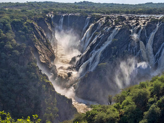 The beautiful Ruacana falls on the border of Namibia and Botswana.