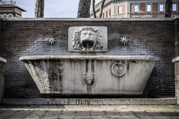 Fountain at Parco Adriano in Rome, Italy