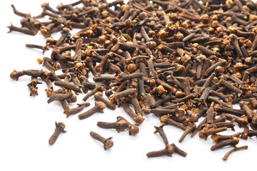 Carnation - spices isolated on white.