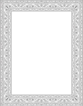 Floral template for frame.