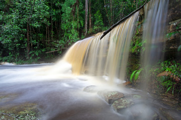 Long exposure of Giluk waterfall in Maliau Basin Sabah Borneo Malaysia