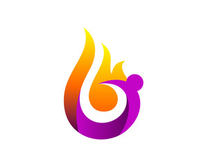 b fitness logo abstract