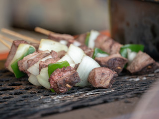 Beef Kabobs Grilling at Carnival