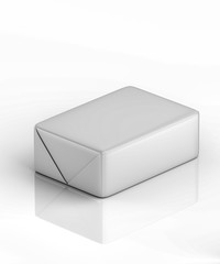 3D rendering, packaging, cube, lard, butter - obrazy, fototapety, plakaty
