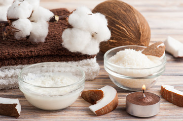 Natural hair treatment with coconut