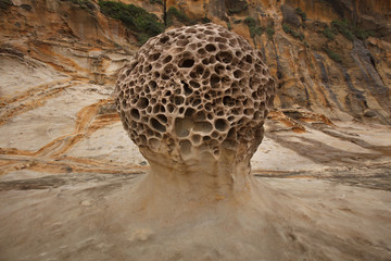 Honeycomb Rock Formation in Yehliu Geopark, Taiwan
