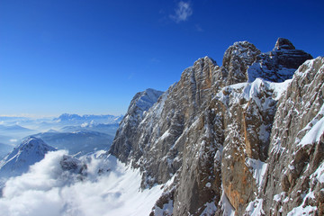 mountain and summit of the dachstein