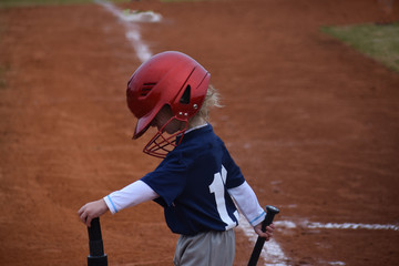 Baseball kid up at bat