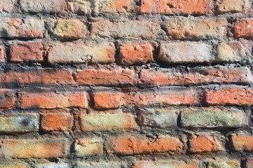 Old red brick as background or texture