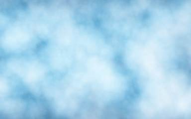 Background of abstract white color smoke isolated on blue color background. The wall of white fog. 3D illustration