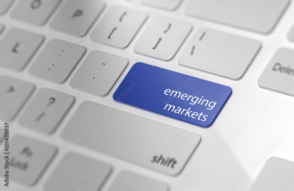 Fototapete emerging markets | button on computer keyboard