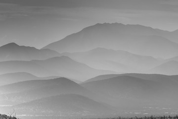 Landscape of mountains in Mexico