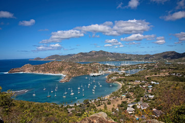 Obraz premium Antigua Yacht Club from Above