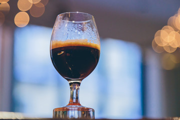 coffee in a glass close-up