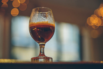 coffee in a glass close-up
