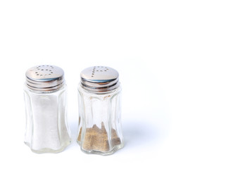 Salt and pepper in a salt shaker