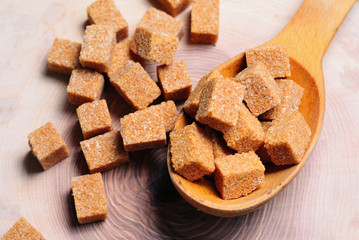 Pile of brown cane sugar