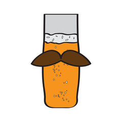 Hipster beer icon