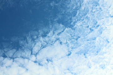 Beautiful natural cirrus clouds. Wonderful sky. Background. Landscape.