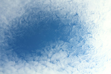 Beautiful natural cirrus clouds. Wonderful sky. Background. Landscape.