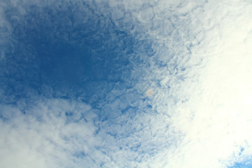Beautiful natural cirrus clouds. Wonderful sky. Background. Landscape.