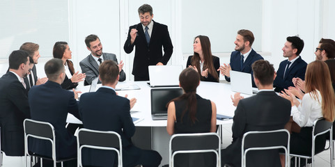 Obraz premium business negotiations at the round table