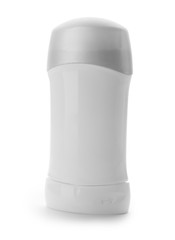 Female deodorant on white background