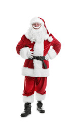 Authentic Santa Claus on white background