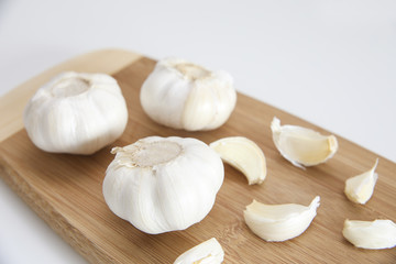 Fresh garlic. Healthy food spice.