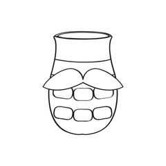 Hipster beer outline