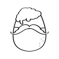 Hipster beer outline