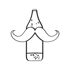 Hipster beer outline