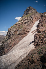 Close up view of Peak C in the Gore Range near Vail, Colorado. 