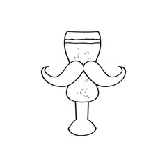 Hipster beer outline