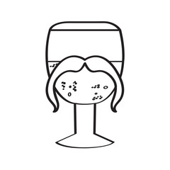 Hipster beer outline