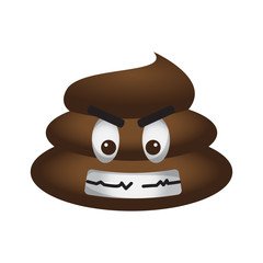 Angry poop emoji