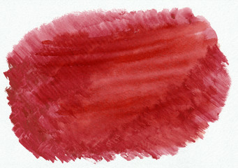 Beautiful crimson red horizontal  watercolor  gradient  hand drawn  background.
