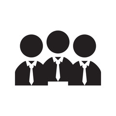 Isolated businessmen silhouettes