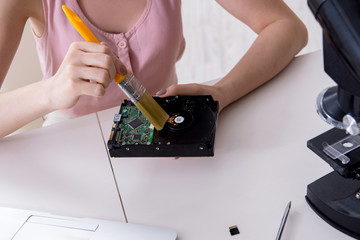 Hard drive repair and data recovery with restoration