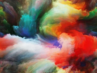 Foto op Plexiglas Mix van kleuren Levendige verf