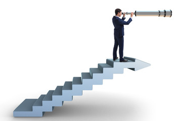 Businessman in financial planning business concept