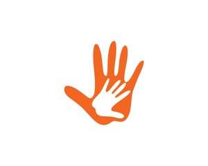Fototapeta na wymiar Hand Care Logo Template