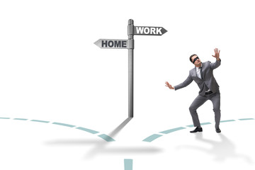 Work life or home balance business concept
