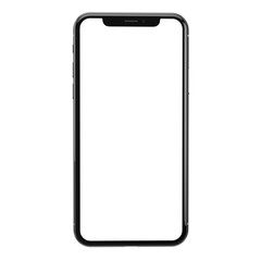 Smartphone on a white background, white screen