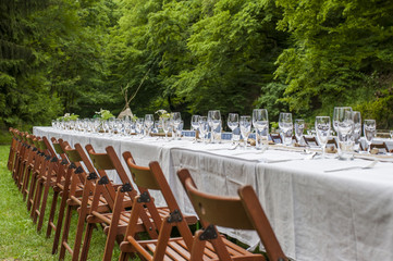 Wedding table in nature