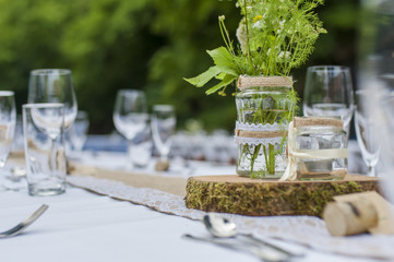 Wedding table in nature