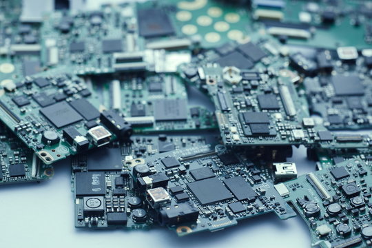 Semiconductor in Printed Circuit Board, technology background,
Electronic Waste.