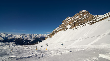Panoramic landscape of Dolomiti mountain in Madonna di Campiglio. Italy