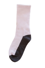 Dirty socks on white background.